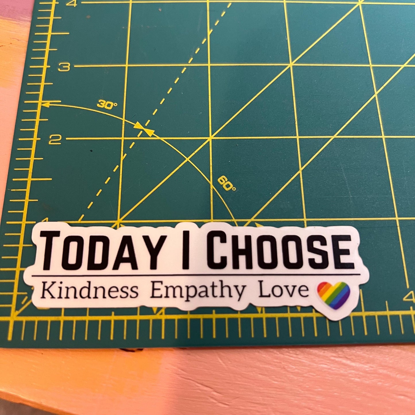 TRANSPARENT Waterproof Vinyl Sticker Kindness Empathy Love Quote Motivational