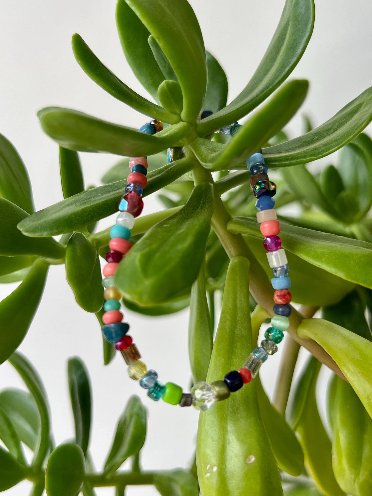 Colorful Boho Beaded Charm Bracelet Minimalist Casual Style