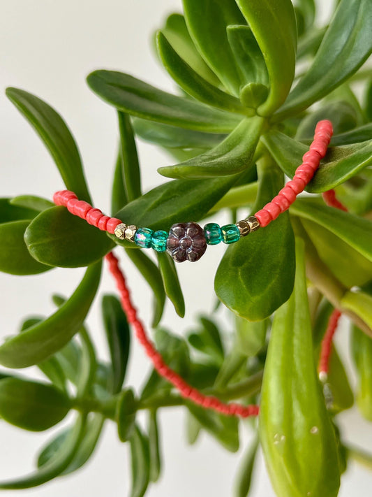 Delicate Seed Bead Choker Sterling Silver Magnetic Closure Necklace Minimalist Boho Style
