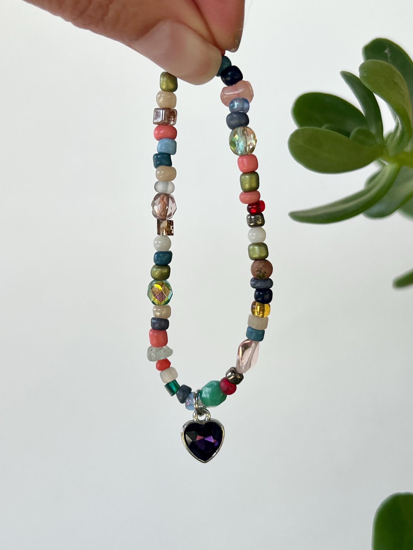Colorful Boho Beaded Charm Bracelet Minimalist Casual Style