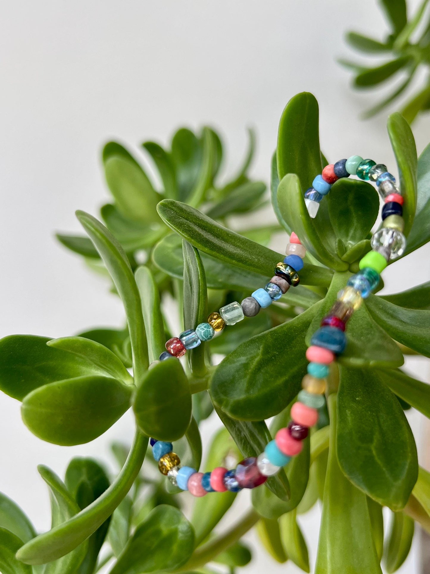 Colorful Boho Beaded Charm Bracelet Minimalist Casual Style
