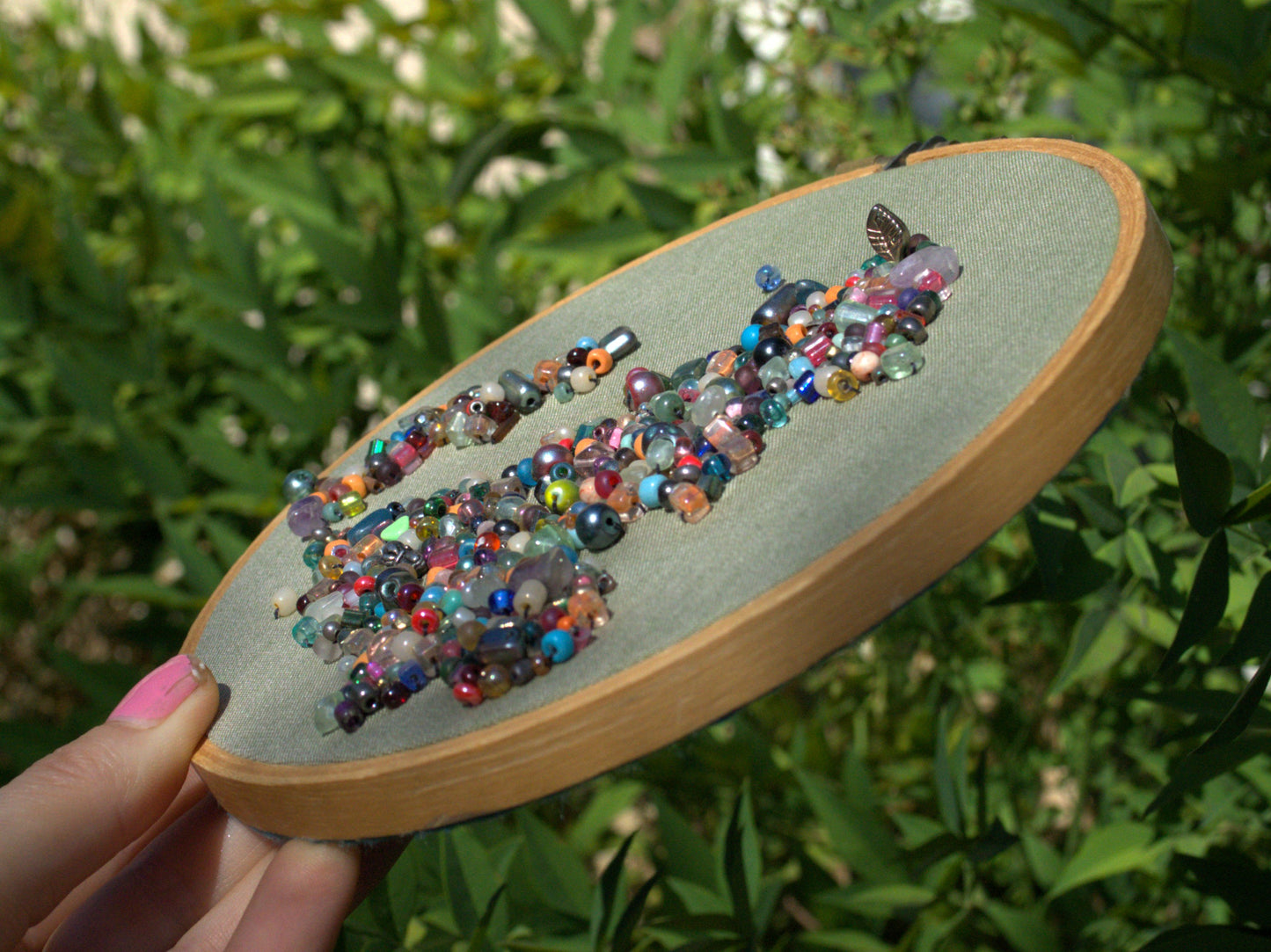 Shining Islands - Bead Embroidered Wall Art