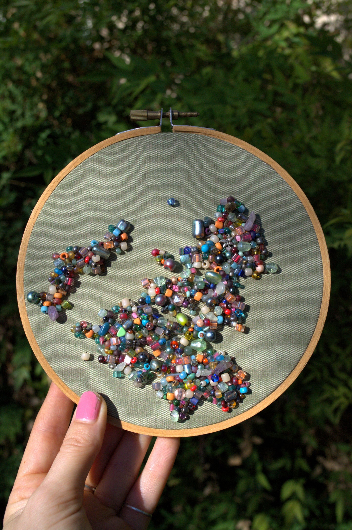 Shining Islands - Bead Embroidered Wall Art