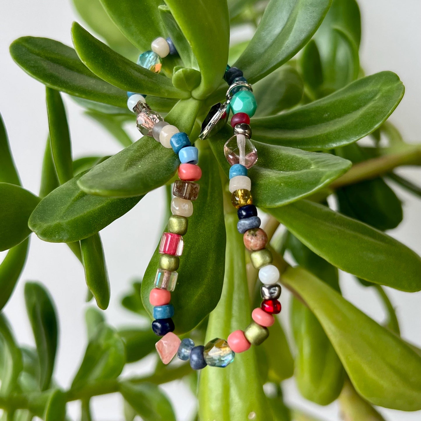 Colorful Boho Beaded Charm Bracelet Minimalist Casual Style