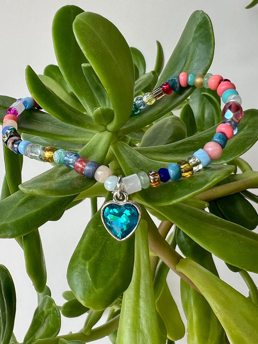 Colorful Boho Beaded Charm Bracelet Minimalist Casual Style