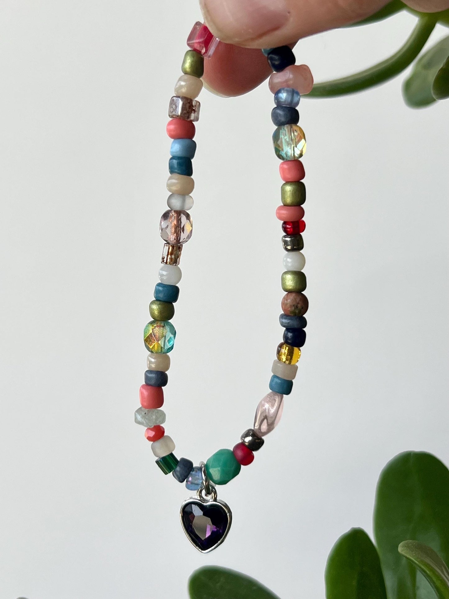 Colorful Boho Beaded Charm Bracelet Minimalist Casual Style