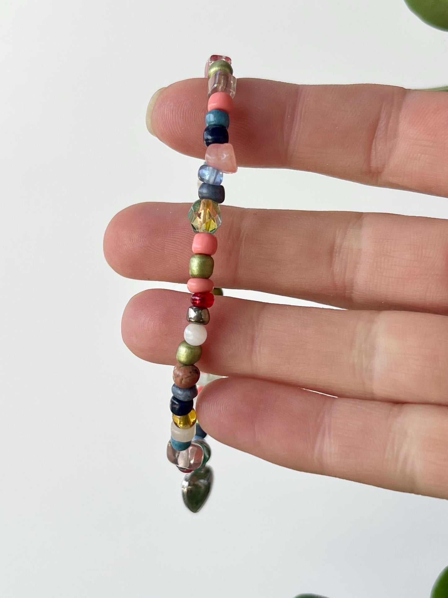 Colorful Boho Beaded Charm Bracelet Minimalist Casual Style