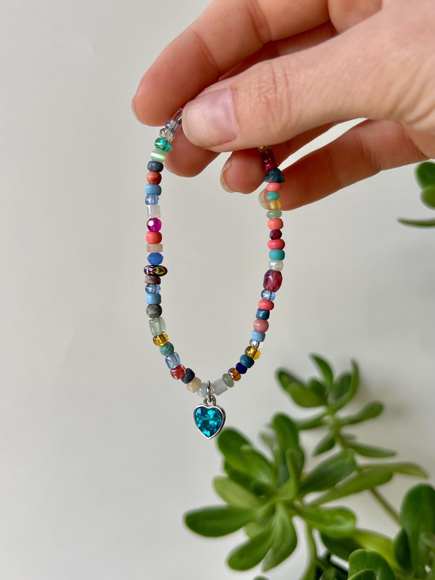 Colorful Boho Beaded Charm Bracelet Minimalist Casual Style