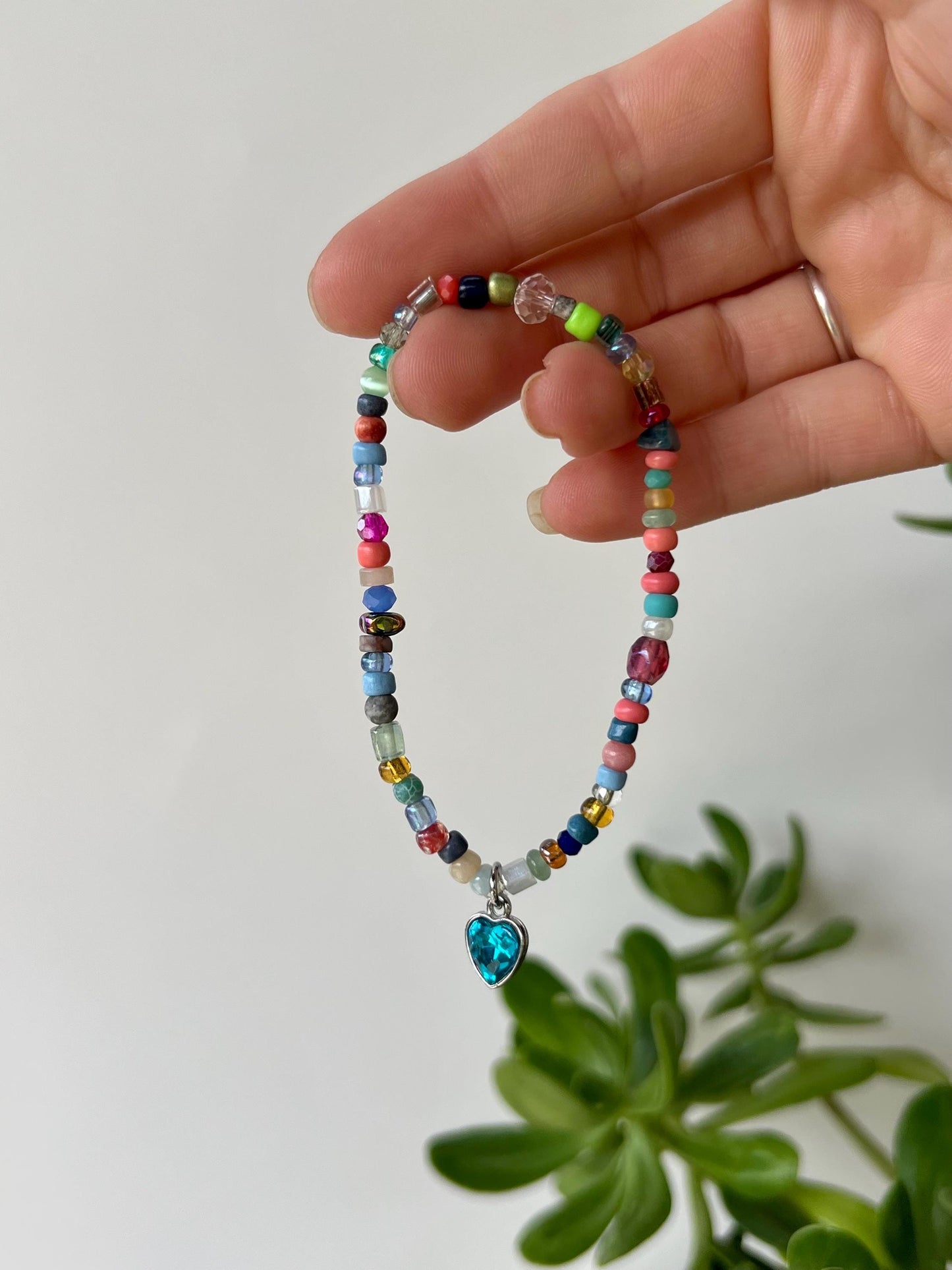 Colorful Boho Beaded Charm Bracelet Minimalist Casual Style