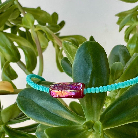 Minimalist Choker Necklace Sterling Silver Magnetic Clasp Seed Bead
